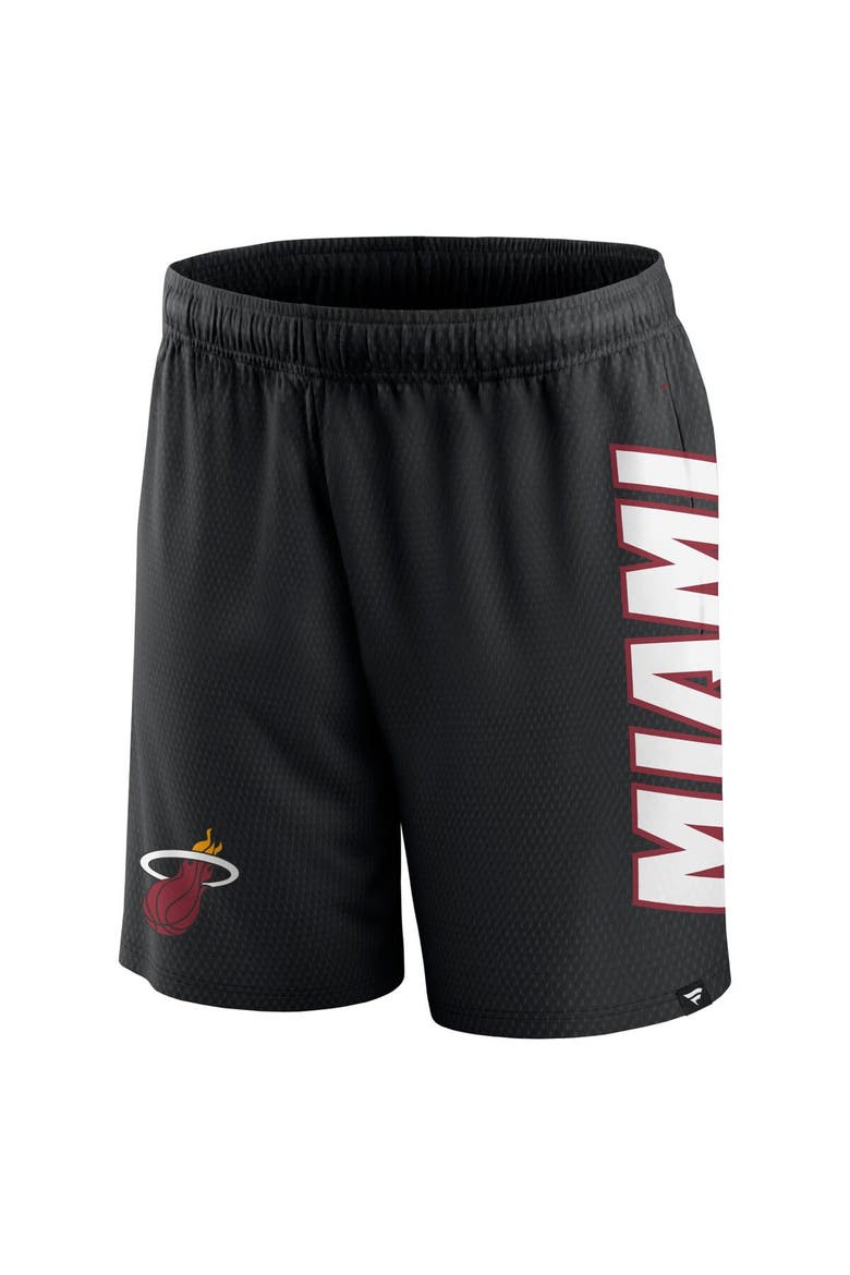 Men's Fanatics Branded Black Miami Heat Post Up Mesh Shorts, Alternate, color, Black