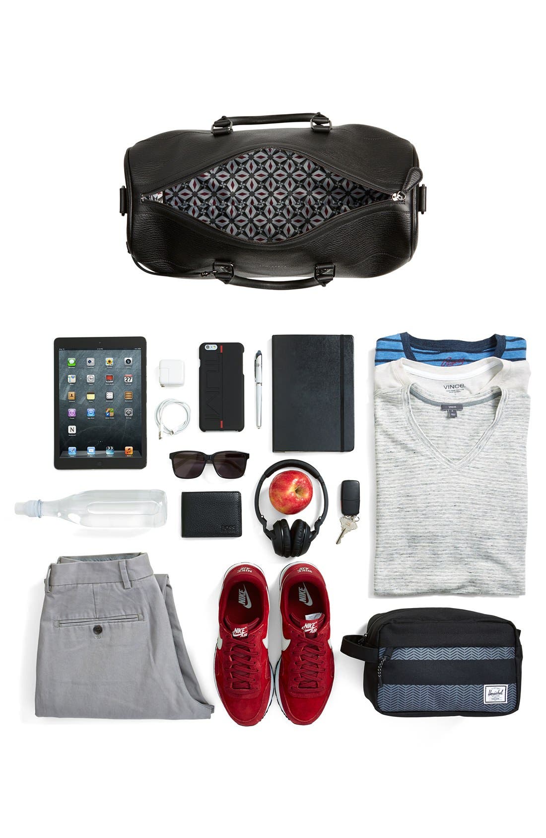 Ted Baker London 'Elojio' Leather Duffel Bag, Alternate, color, 