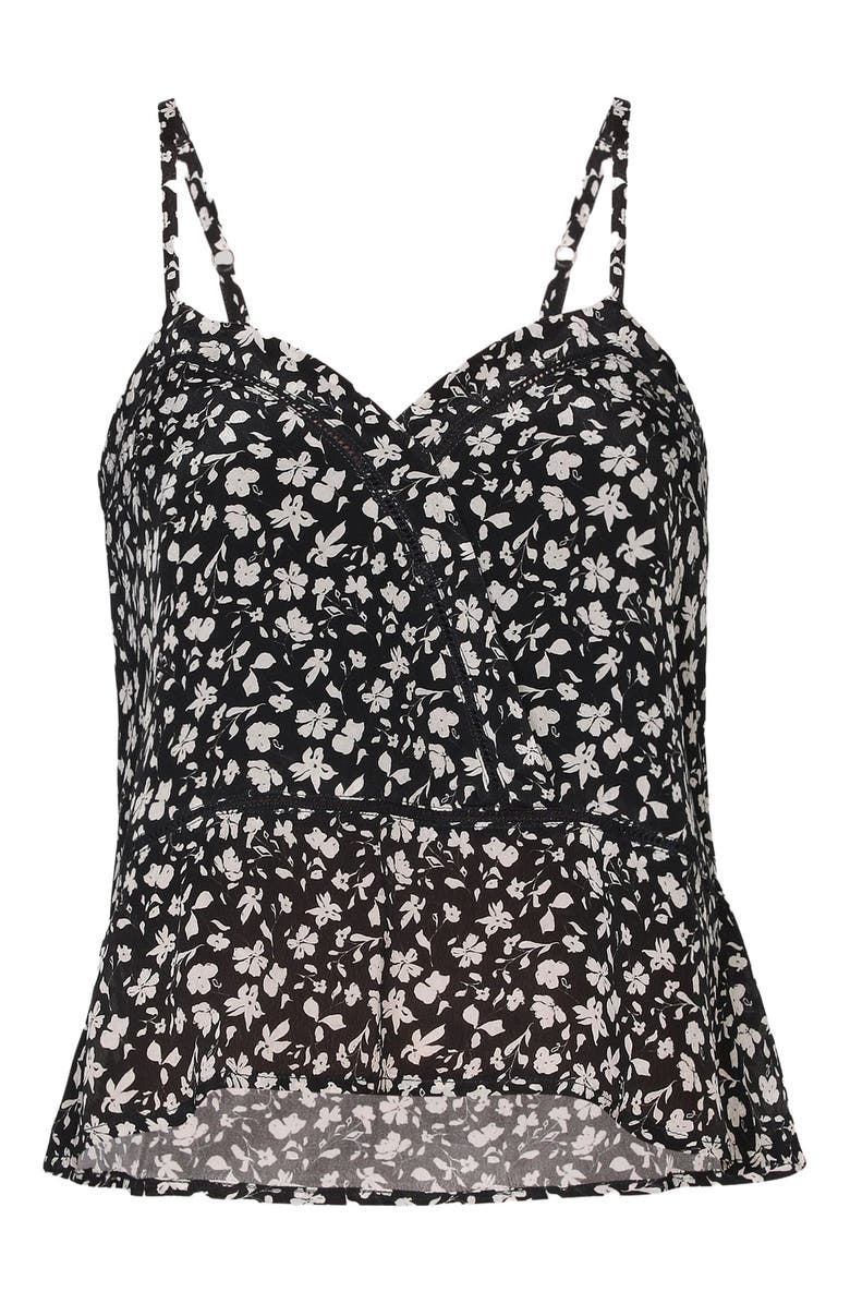 Reistor V-neck Camisole with Lace, Alternate, color, S26 / Monochrome Medley