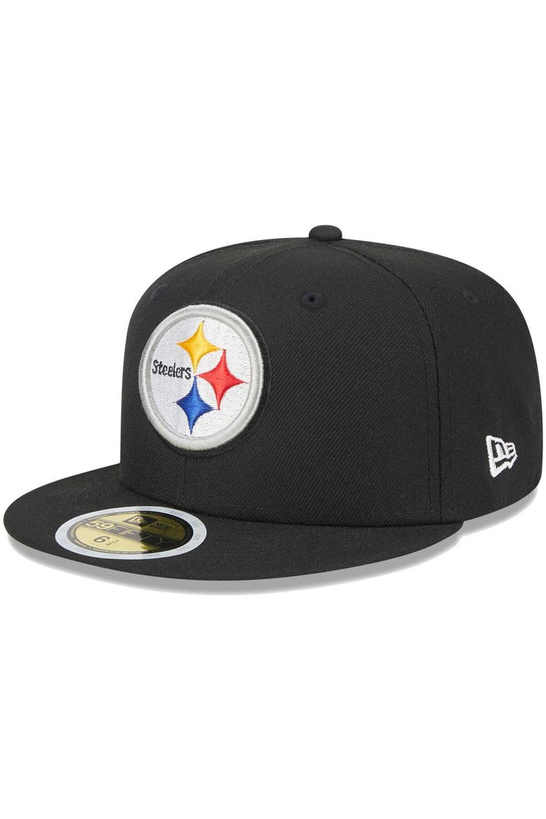 Youth New Era Black Pittsburgh Steelers  Main 59FIFTY Fitted Hat, Main, color, Black