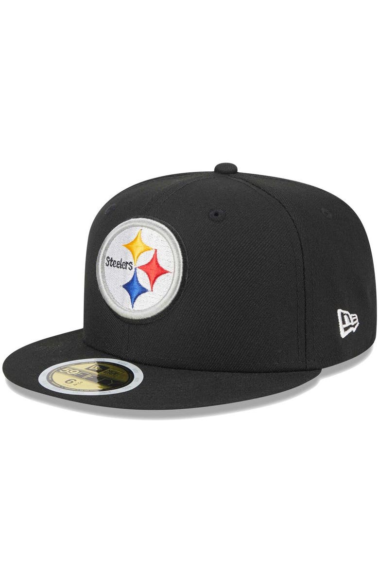 New Era Youth New Era Black Pittsburgh Steelers  Main 59FIFTY Fitted Hat, Main, color, Black