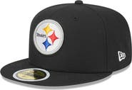 New Era Youth New Era Black Pittsburgh Steelers Main 59FIFTY Fitted Hat