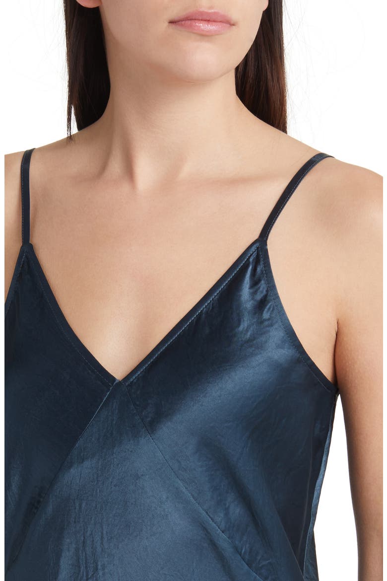 Luxe Satin Slipdress, Alternate, color, BLUE
