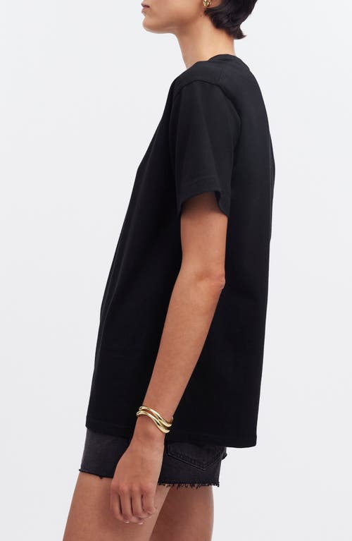 Madewell Cotton Relaxed Oversize T-shirt In Jet Black