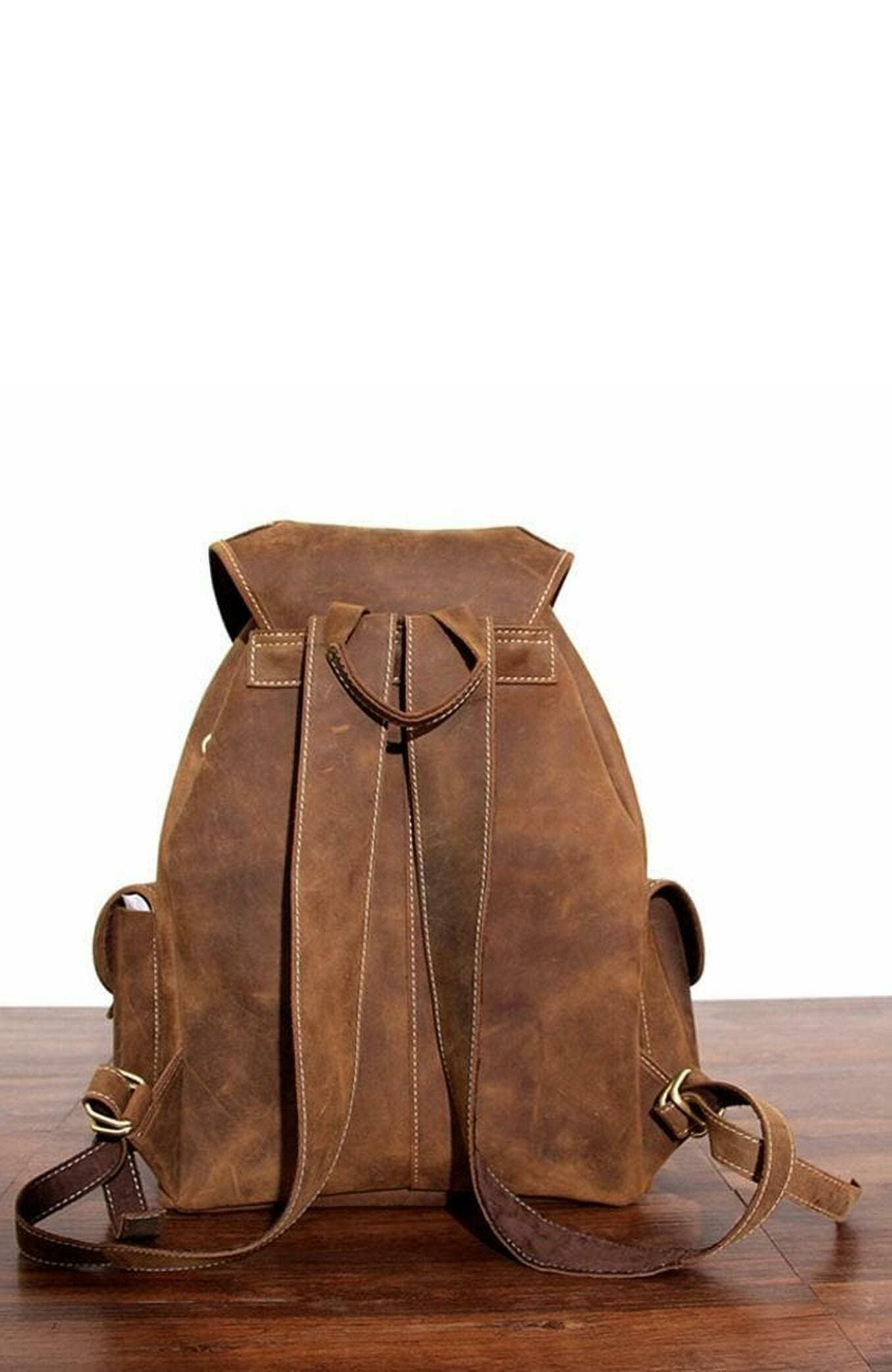 STEEL HORSE LEATHER The Asmund Backpack | Genuine Leather Rucksack, Alternate, color, Brown
