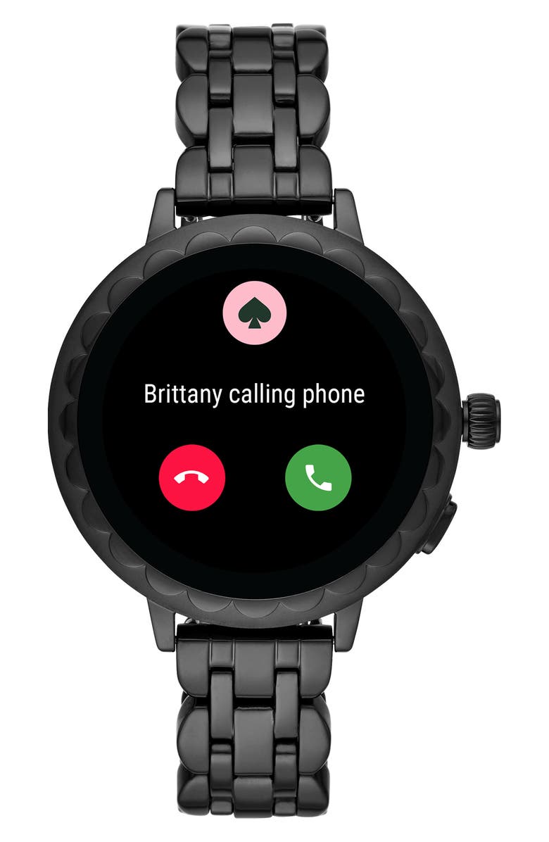 Kate Spade New York raven scallop smart bracelet watch, 41mm, Alternate, color, 