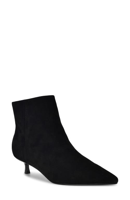 Nine West Turrel Pointed Toe Kitten Heel Bootie In Black