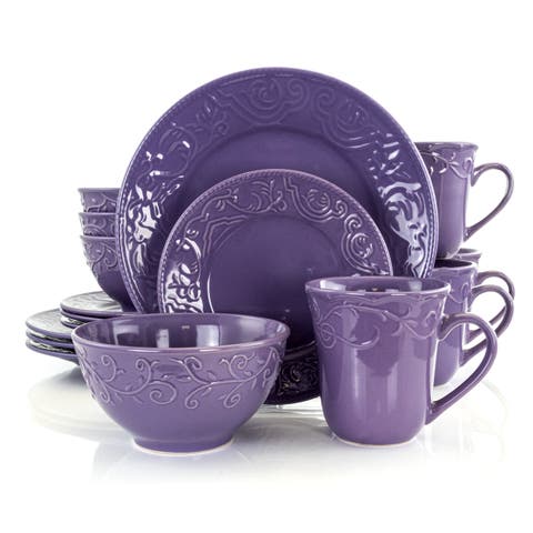 Lilac Fields 16-Piece Dinnerware Set