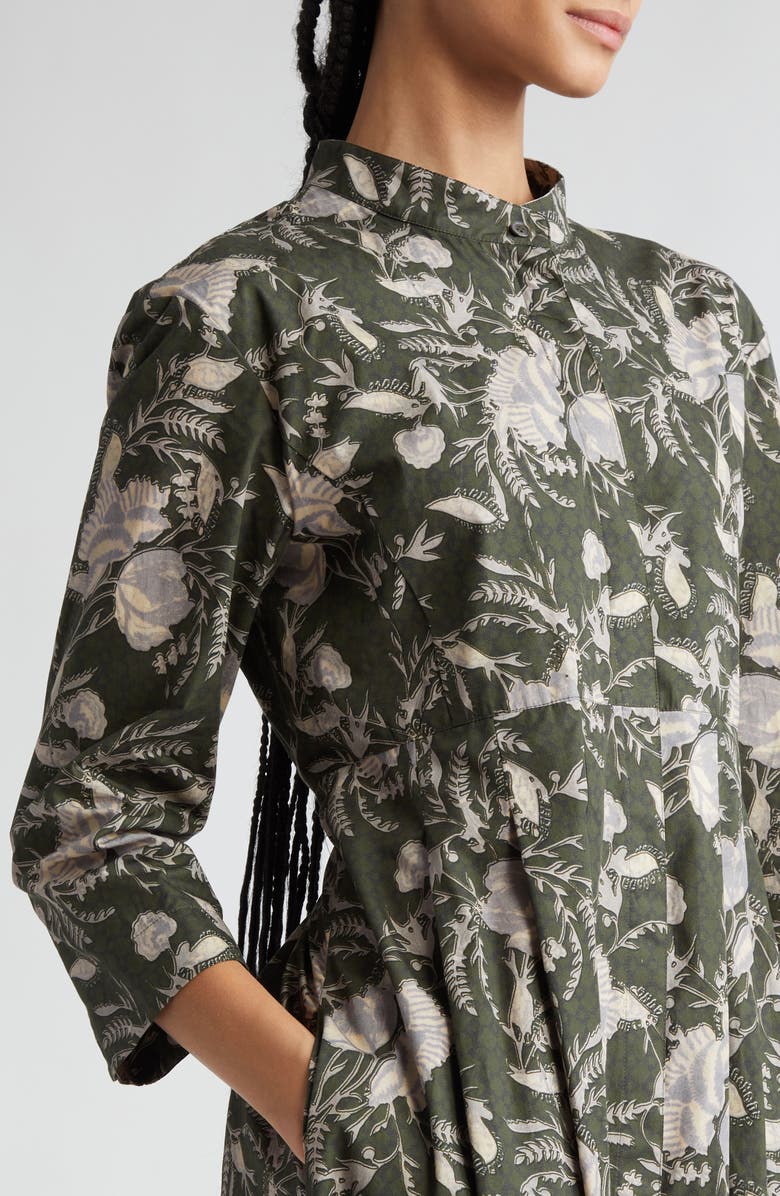 Max Mara Pilly Floral Print Cotton Shirtdress, Alternate, color, 