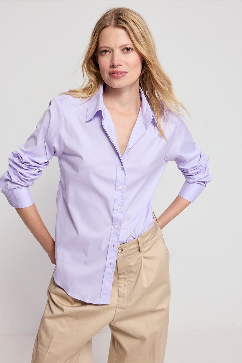 The Boyfriend Shirt, Alternate, color, Lavender