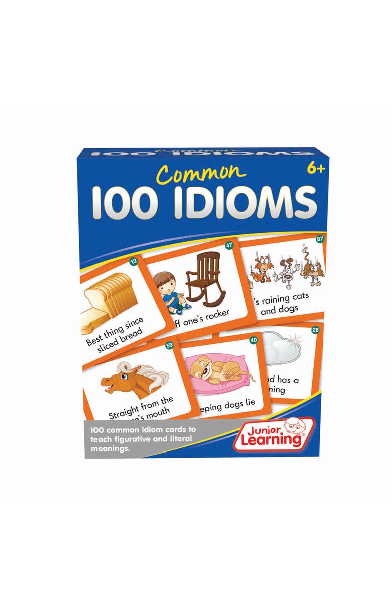 Junior Learning 100 Common Idioms Educational Activity Cards, Main, color, Multicolored