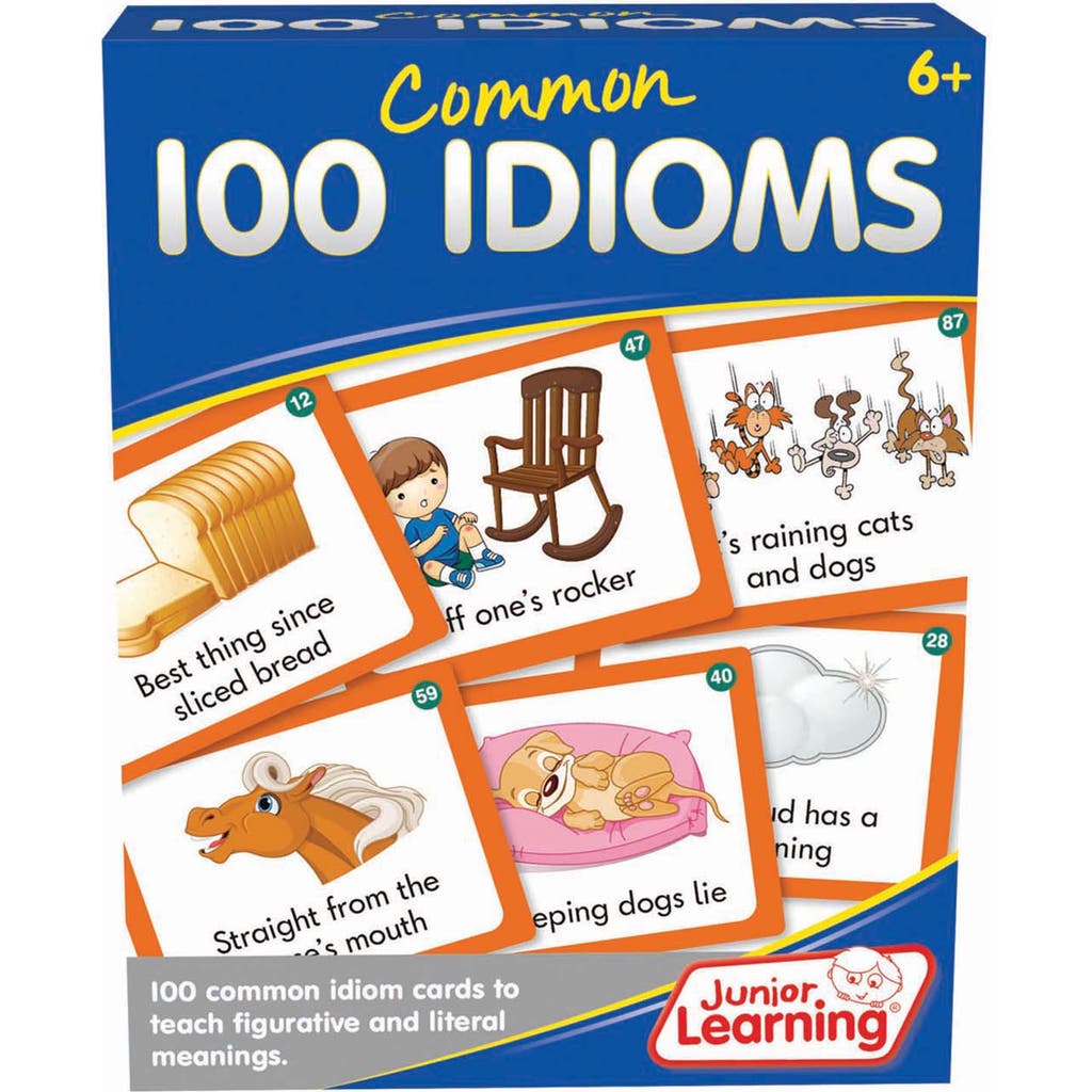 Junior Learning 100 Common Idioms Educational Activity Cards in Multicolored  product