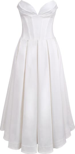 Lady Strapless Midi Dress