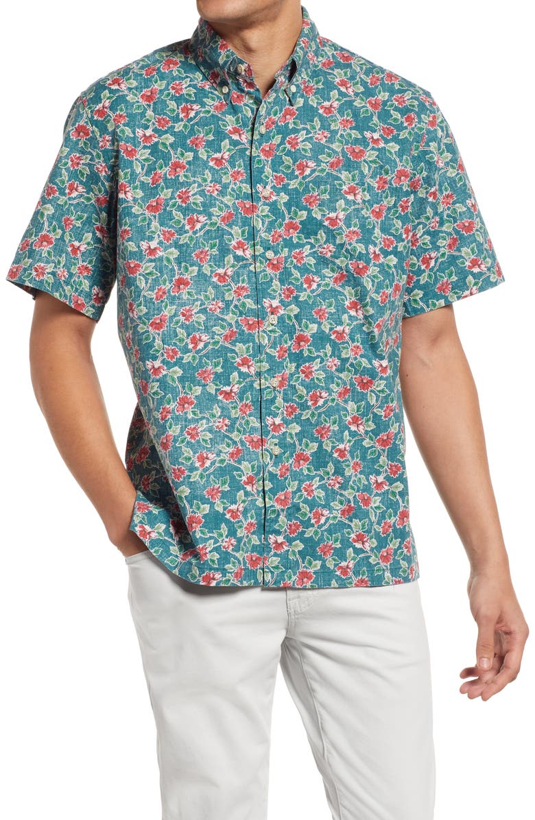 Reyn Spooner Pua Kalikimaka Button Down Shirt, Main, color,