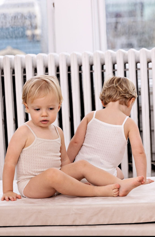 Noggiwear Pointelle Boys Bodysuit In Gray