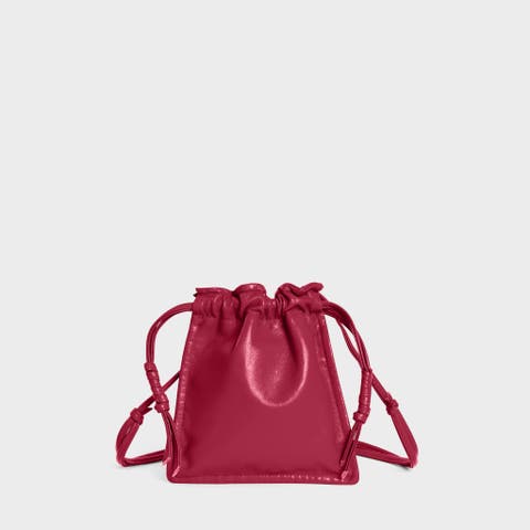 Bowie Adjustable Drawstring Leather Pouch