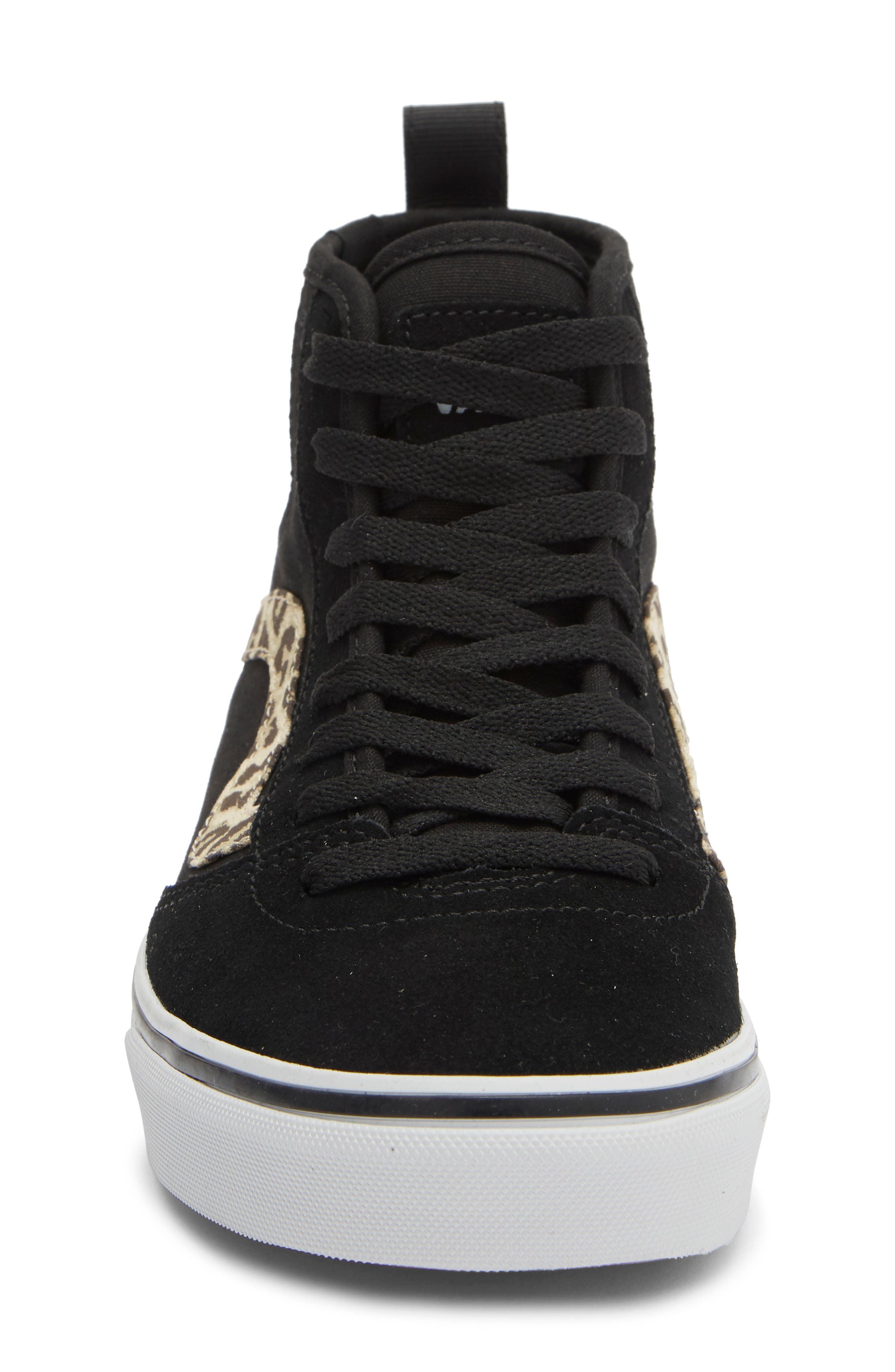 Vans Ashwood High Top Sneaker, Alternate, color, Leopard Black