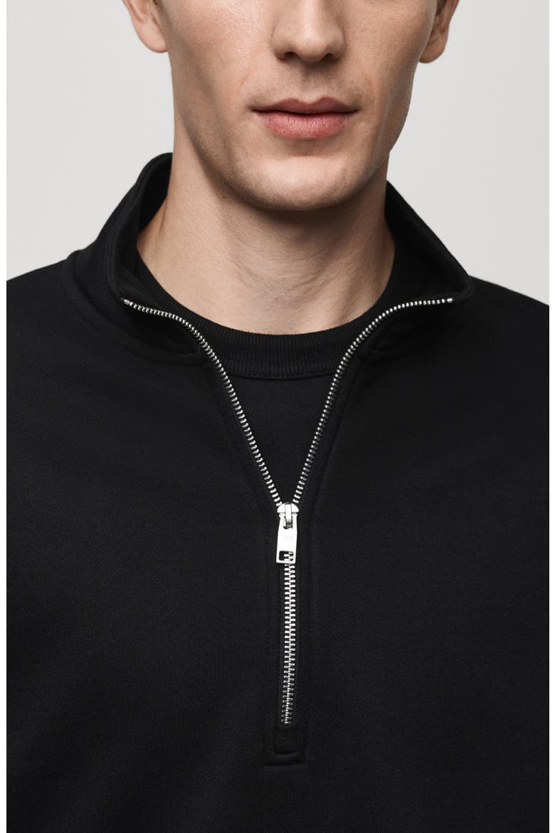 Half Zip Pullover, Alternate, color, BLACK