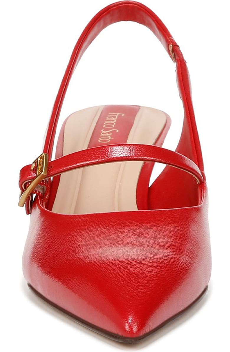 Franco Sarto Khloe Pointed Toe Kitten Heel Pump, Alternate, color, Red