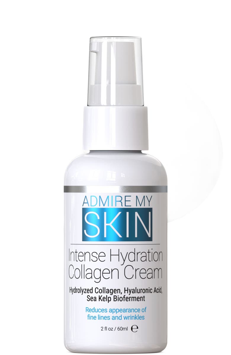 Admire My Skin Intense Hydration Collagen Cream Hyaluronic Acid Anti Aging Moisturizer, Main, color, Clear