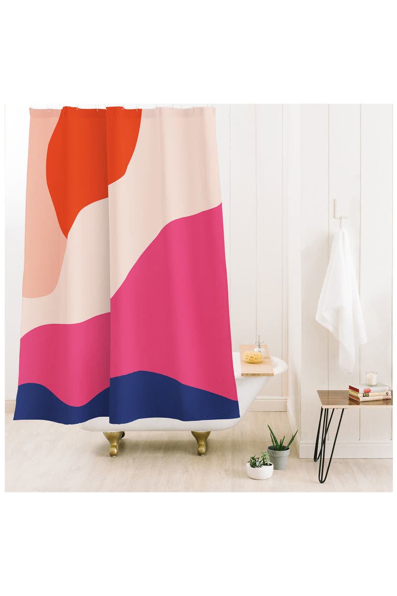 Hello Shower Curtain, Alternate, color, ORANGE