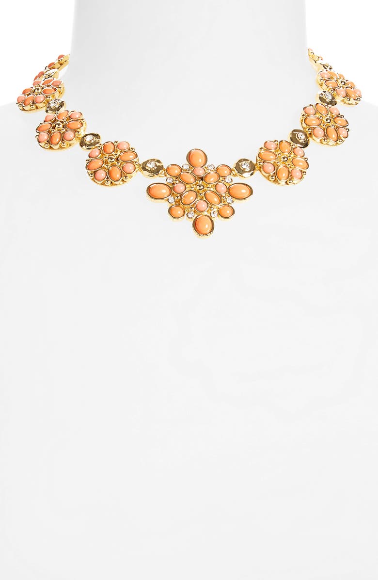 Kenneth Jay Lane Medallion Frontal Necklace, Alternate, color, Gold