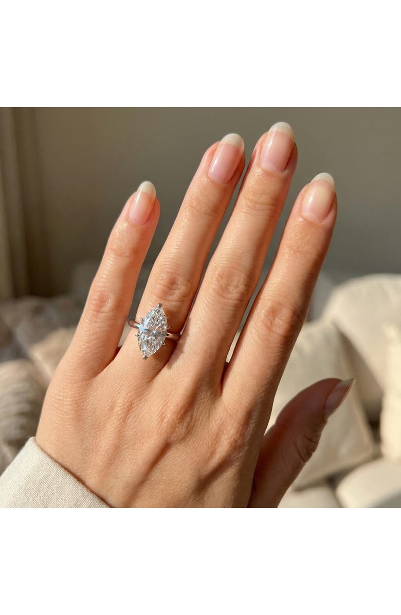 Bliss Diamond 3Ct Gold Certified Lab Grown Marquise Diamond Engagement Ring, Alternate, color, 14K White Gold