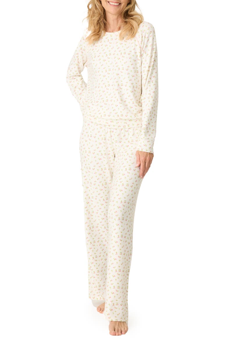 PJ Salvage Full Of Love Floral Print Pajamas, Main, color,