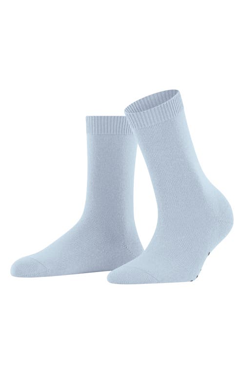 Falke Cosy Wool Blend Crew Socks In Blue