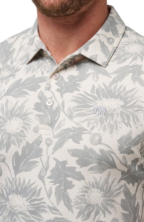 Travismathew Sandstone Print Polo In Moonbeam