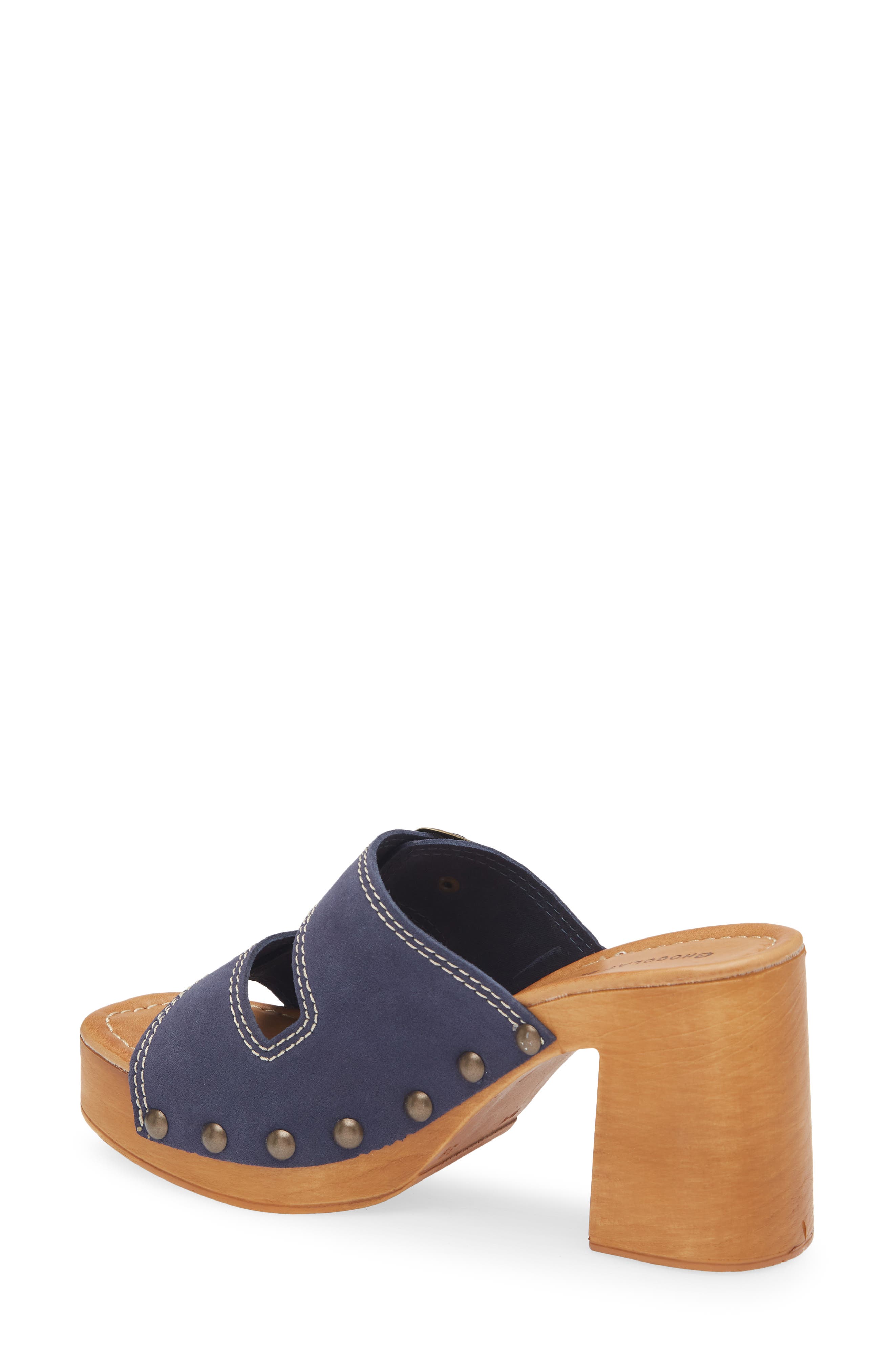 Mega Platform Sandal, Alternate, color, JEANS SUEDE