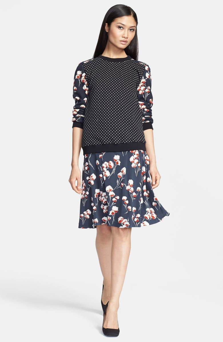 Tory Burch 'Ronnie' Print Terry Cotton Pullover, Alternate, color, 
