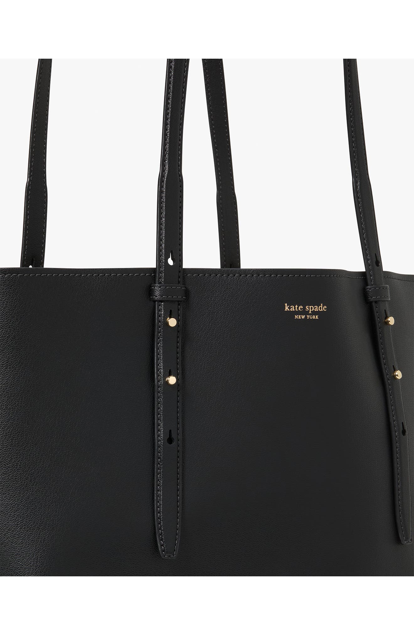 Kate Spade New York do it all fine grain leather tote, Alternate, color, Black