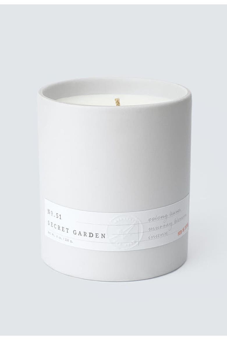 No. 51 Secret Garden Scented Candle, Alternate, color, White