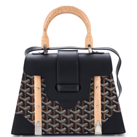 Saigon Top Handle Bag Coated Canvas with Leather PM