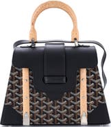Pre-Owned Goyard Saigon Top Handle Bag Coated Canvas with Leather PM