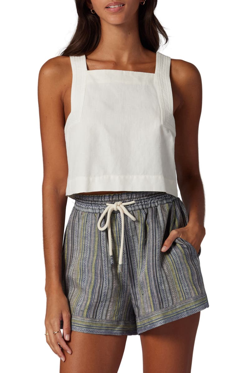 Joie Sof Cotton & Linen Square Neck Tank, Main, color, 