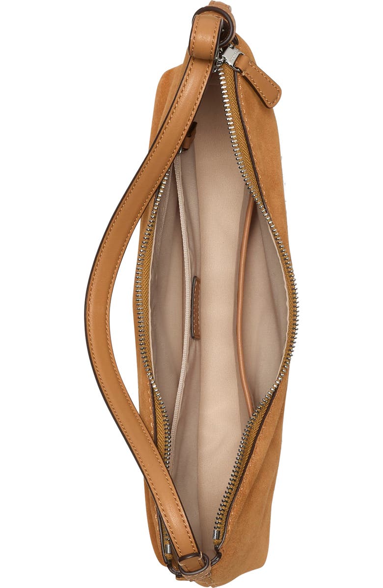 Kate Spade New York loop suede shoulder bag, Alternate, color, Garden Soil