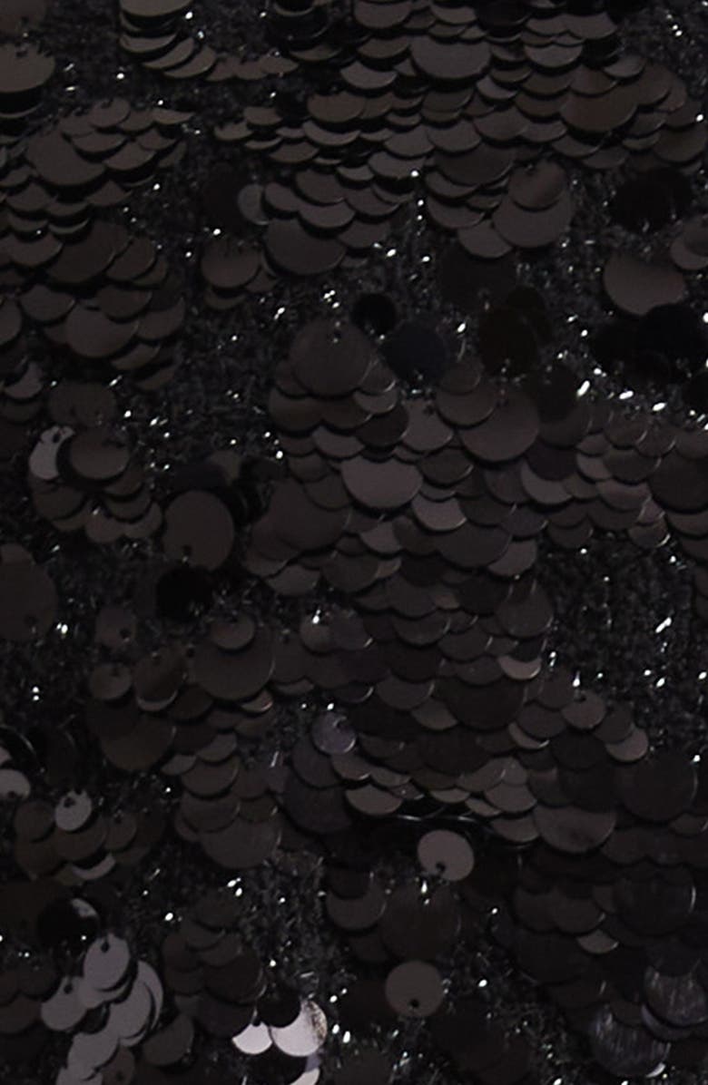 L'AGENCE Shai Paillette Strong Shoulder Jacket, Alternate, color, Black