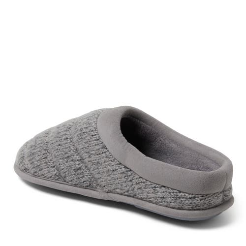 Dearfoams Asher Marled Knit Clog Slipper In Grey