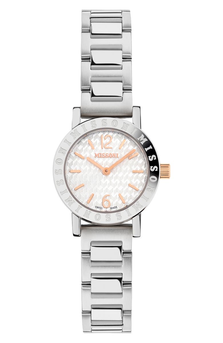Missoni Estate Interchangable Strap Watch Set, 27mm, Main, color, Stainless Steel
