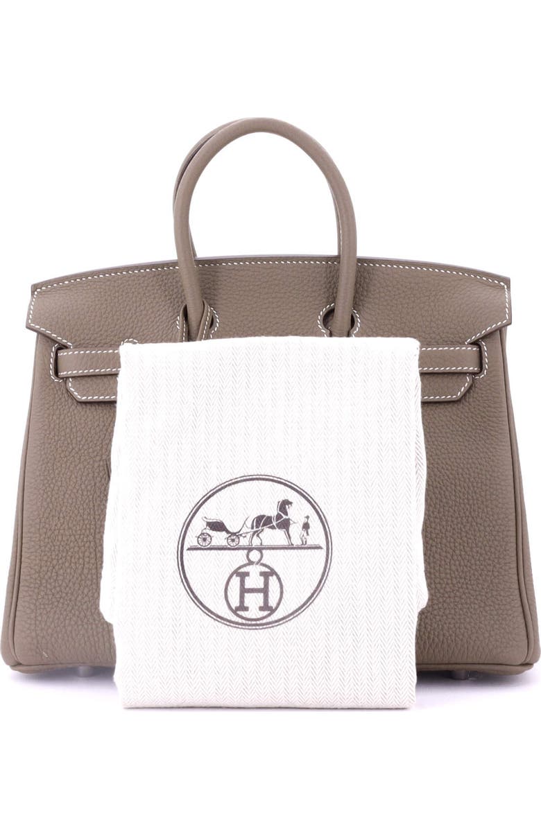 Pre-Owned Hermes Birkin Handbag Grey Togo with Palladium Hardware 25, Alternate, color, Etoupe
