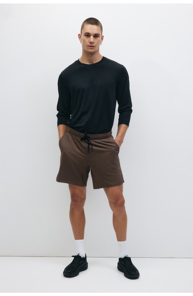H&M Sports Shorts With Drymove, Alternate, color, Light Brown
