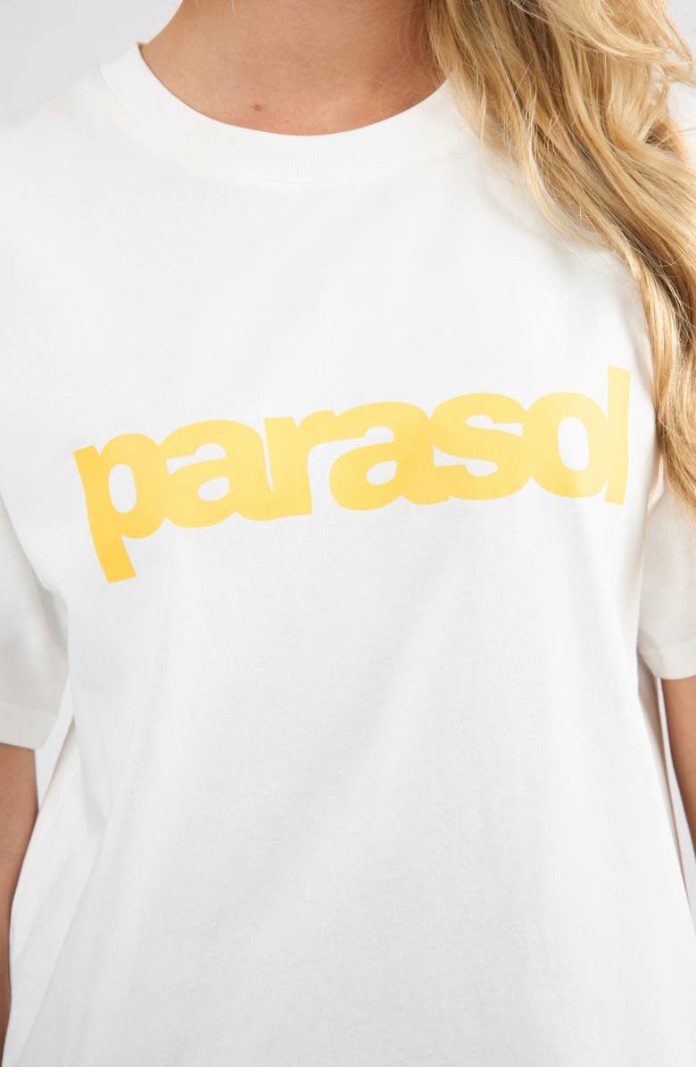 Viens Avec Moi Parasol Graphic Cotton T-Shirt, Alternate, color, Yellow