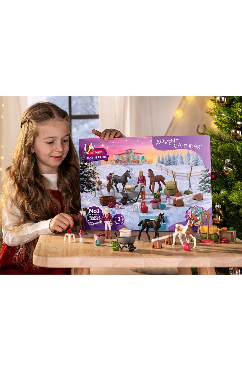 Schleich Horse Club, Holiday Foal Magic Advent Calendar 2025, Mini Toy Figurines, Alternate, color, Multicolored
