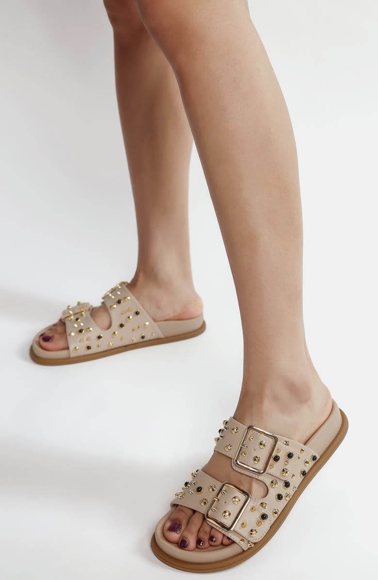 LONDON RAG Jayata Studded Slide Sandal, Alternate, color,