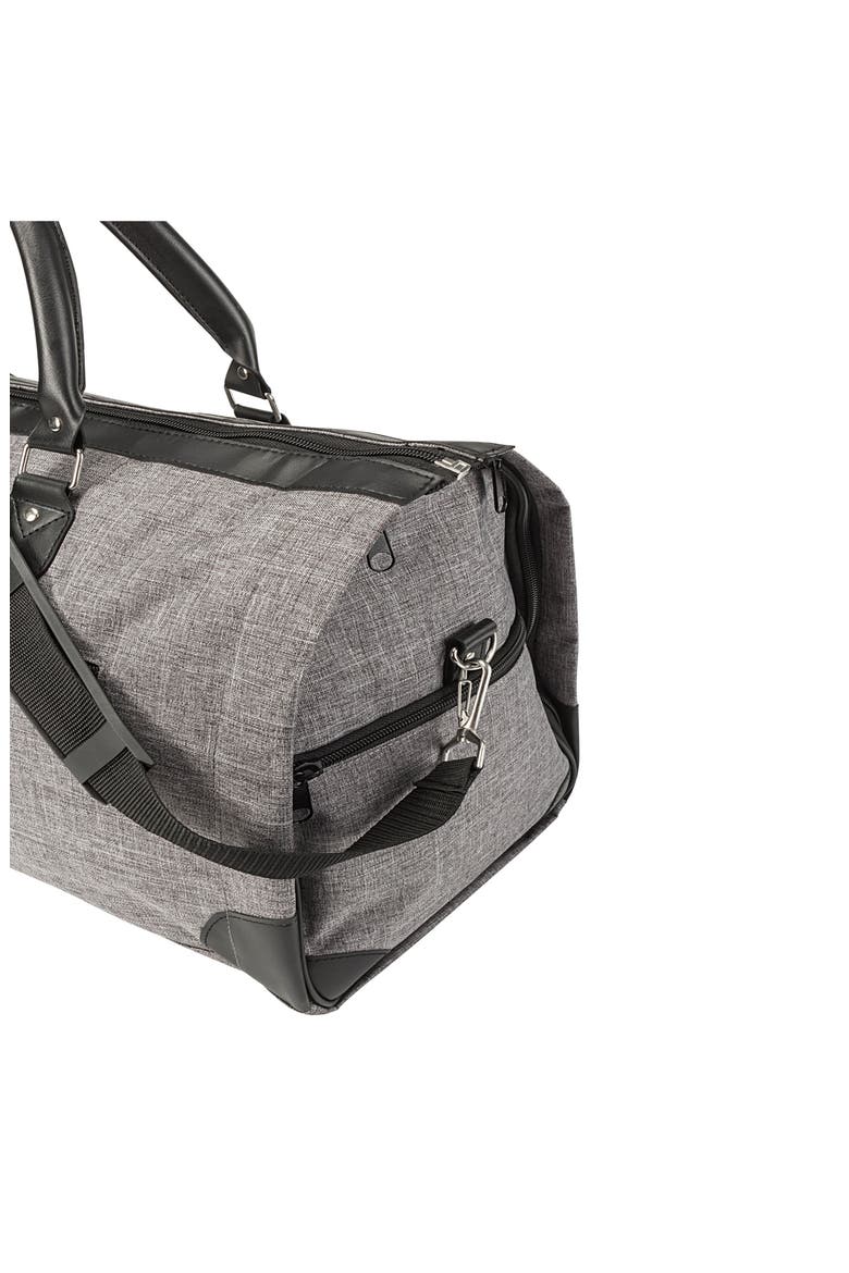 Cathys Concepts Monogram Duffle/Garment Bag, Alternate, color, GREY