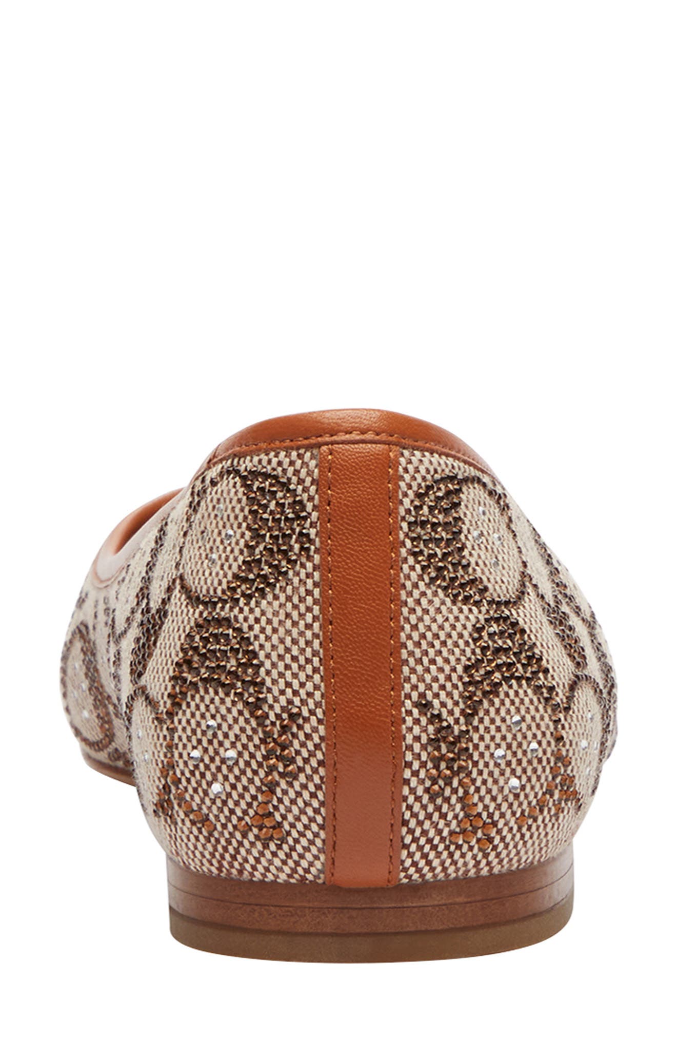 COACH Daphne Crystal Signature Jacquard Pointed Toe Flat, Alternate, color, 