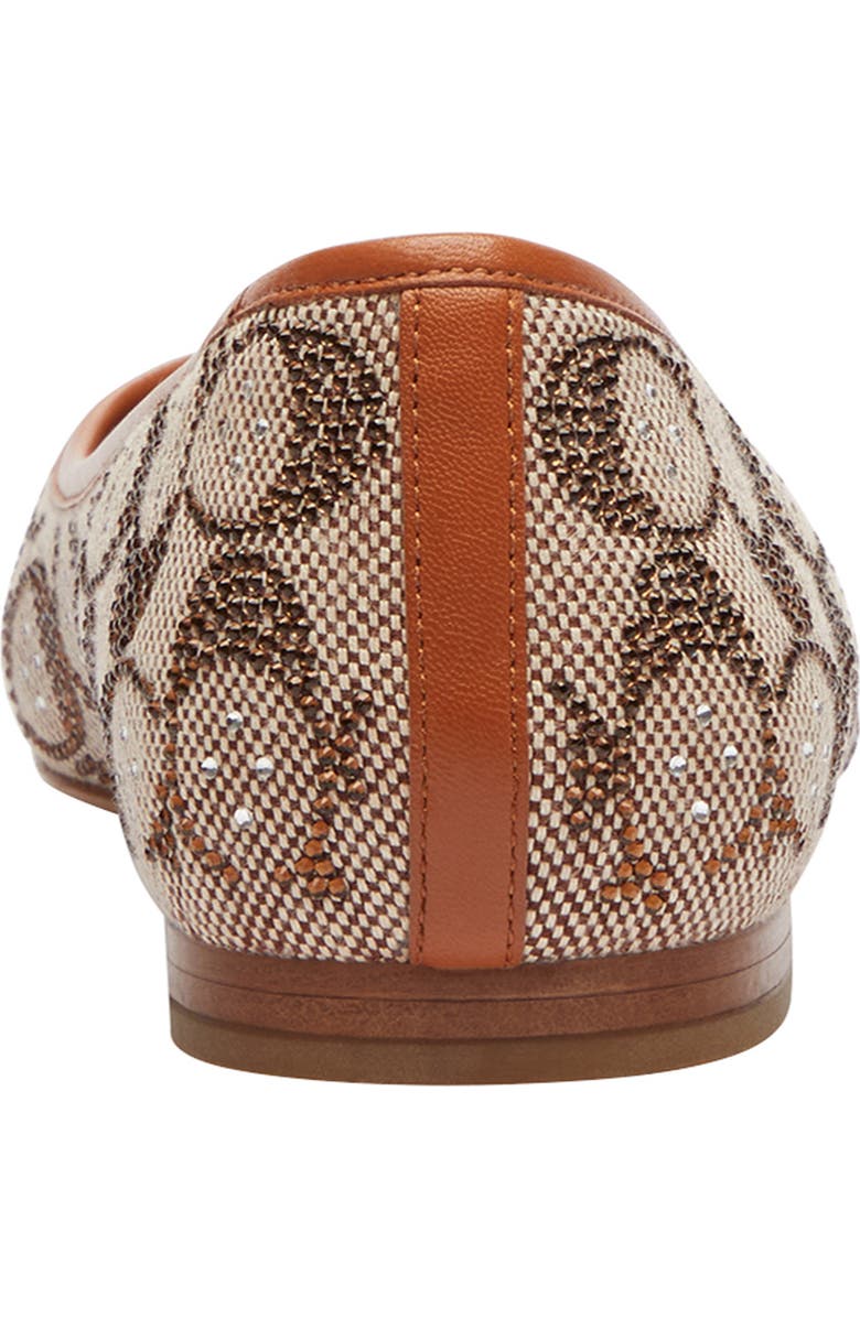 COACH Daphne Crystal Signature Jacquard Pointed Toe Flat, Alternate, color,