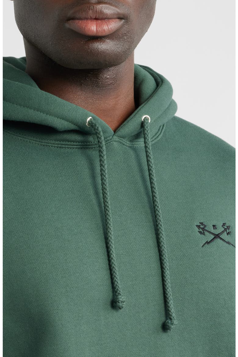 Go-To V2 Fleece Graphic Hoodie, Alternate, color, ALPINE GREEN